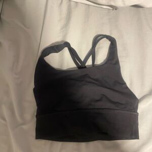 Lululemon Black Racerback Sports Bra with Overlapping Design